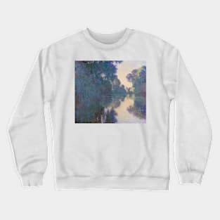 Morning On The Seine Near Giverny by Claude Monet Crewneck Sweatshirt